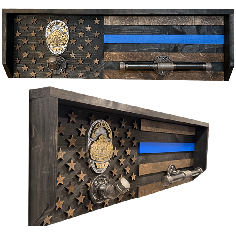 Custom vest and Helmet holder/shelf